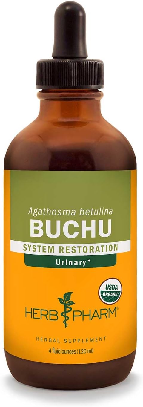 Herb Pharm Certified Organic Buchu Liquid Extract for Urinary System Support - 4 Ounce