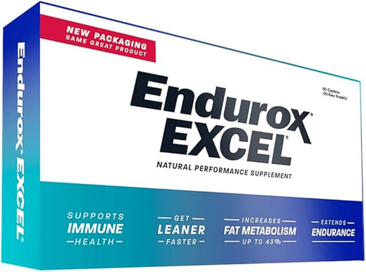 Pacific Health Endurox Excel Natural Performance Supplement, Increases Metabolism & Builds Endurance with Ciwujia (Ginseng) Root - 60 Caps