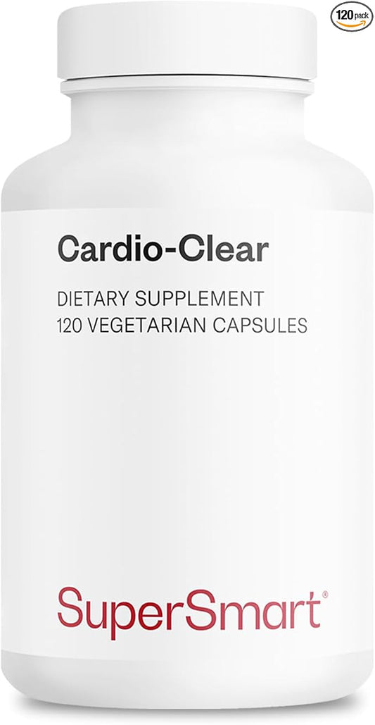 Supersmart - Cardio Clear (Garlic EDTA Supplement) - with Malic Acid, Calcium Disodium EDTA, Magnesium, Bromelain | Non-GMO & Gluten Free - 120 Vegetarian Capsules
