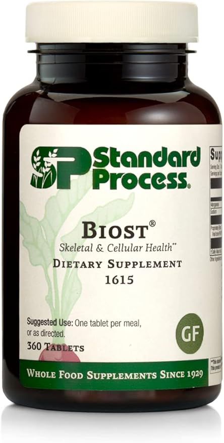 Standard Process Inc. Biost - Teeth and Bone Health Supplement with Whole Food Magnesium Citrate, Calcium Lactate, Manganese - 360 Tablets