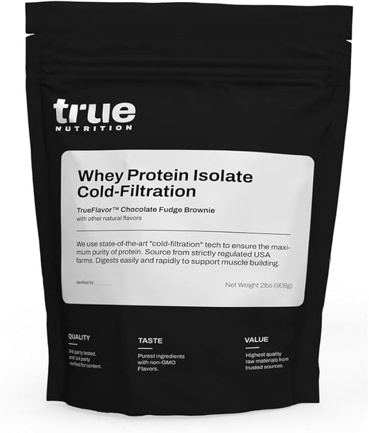 True Nutrition - Whey Protein Concentrate - 100% Whey Protein Powder - Fast Acting Low Carb Protein Powder with Essential Amino Acids - High in Leucine - Chocolate - 2lb