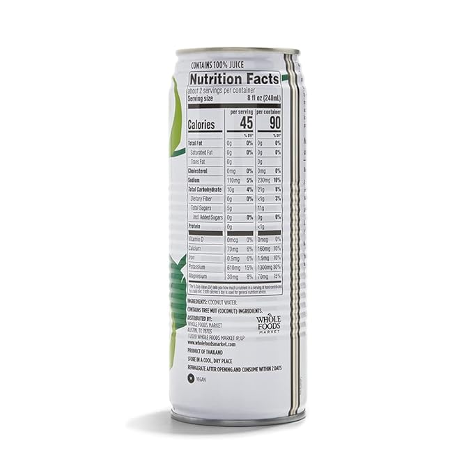 365 by Whole Foods Market, Coconut Water, 17.6 Fl Oz (Pack of 4)