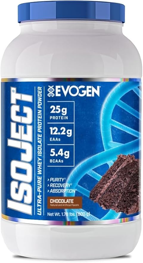 Evogen Isoject - Whey Protein Isolate | Ultra-Pure Whey Protein Powder with Ignitor Enzymes, BCAAs, and EAAs | Enhanced Absorption & Recovery | Chocolate | 25 Servings