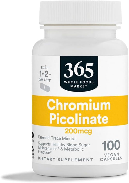 365 by Whole Foods Market, Chromium Picolinate 200MCG, 100 Veg Capsules