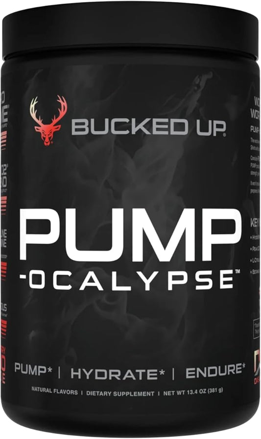 Pump-ocalypse Raspberry Lemonade | Nitric Oxide and L Arginine Supplement | Citrulline Malate, GlycerPump | Ultimate N.O. Booster | Lean Muscle Support | Blood Flow, Vascularity, Hydration, Endurance