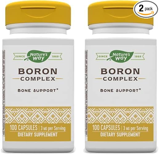 Nature's Way Boron Complex, Supports Bone Health*, 100 Capsules (Pack of 2)