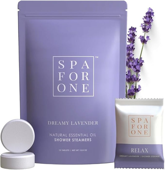 Shower Steamers Aromatherapy 15 Pack - Lavender Natural Essential Oils for Mothers Day, Birthday Gifts for Mom, Relaxation Stress Relief Travel Essentials for Women & Men