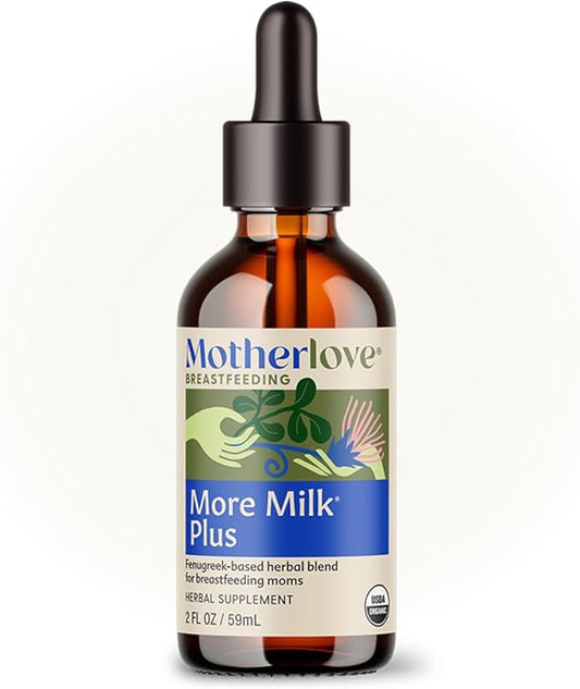 Motherlove More Milk Plus (2 Ounce Tincture) Fenugreek-Based Lactation Supplement to Support Breast Milk Supply—USDA Certified Organic, Vegan, Kosher, Soy-Free