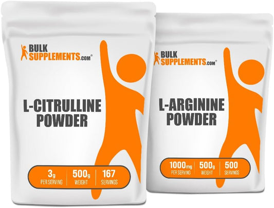 BulkSupplements L-Citrulline 500g + L-Arginine 500g Bundle