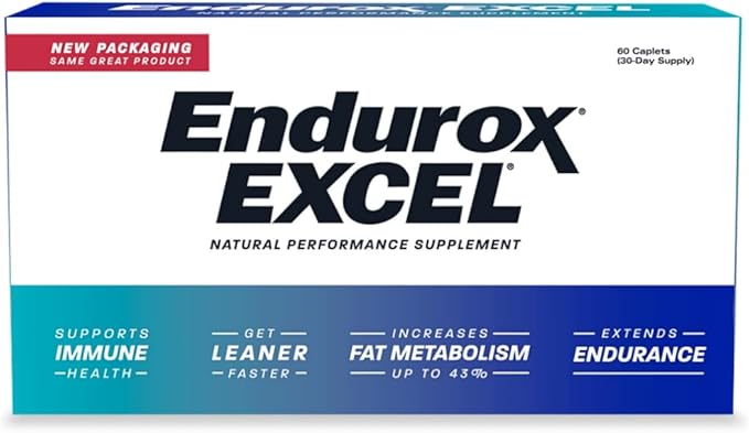 Pacific Health Endurox Excel Natural Performance Supplement, Increases Metabolism & Builds Endurance with Ciwujia (Ginseng) Root - 60 Caps