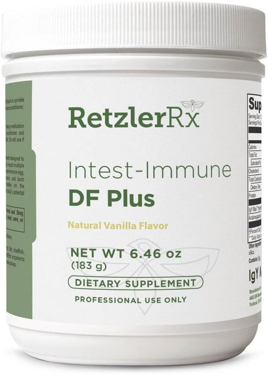 Intest-Immune DF Plus - Dairy-Free IgG Immunoglobulin Supplement with Arabinogalactan - Vanilla Flavor - Supports Intestinal Health, Balanced Cytokines & Histamine Ratio - 30 Servings