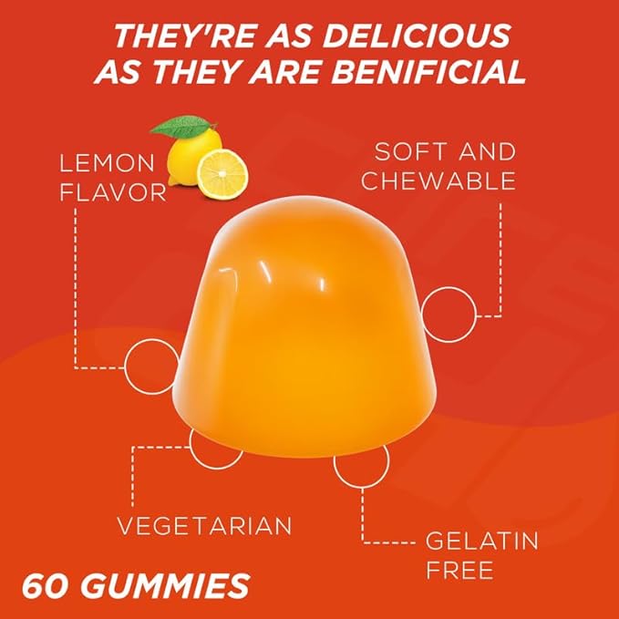 Collagen Gummies with Zinc, Vitamin C and Biotin, Collagen Peptides Supplement Promotes Hair, Nail, Skin, Bone and Joint Health Support, Made in USA 60 Gummies
