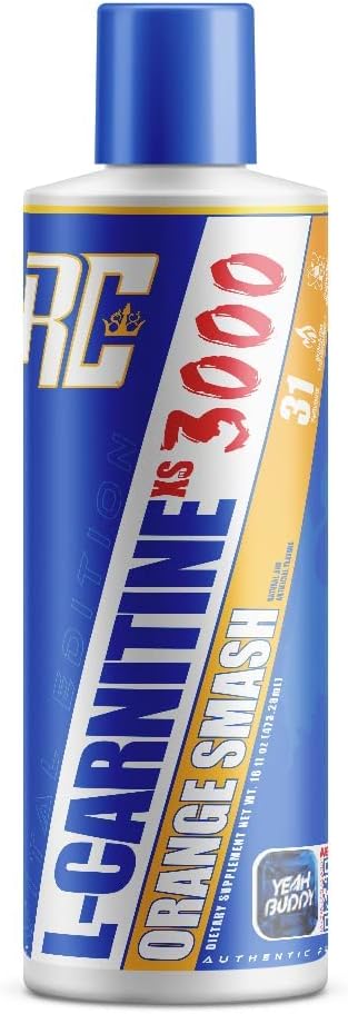 Ronnie Coleman Signature Series L-Carnitine XS 3000 Liquid, Amino Acids Metabolism and Lean Muscle Strength Support, Stimulant Free, Sugar Free, Zero Carbs, Orange Smash, 16 Oz