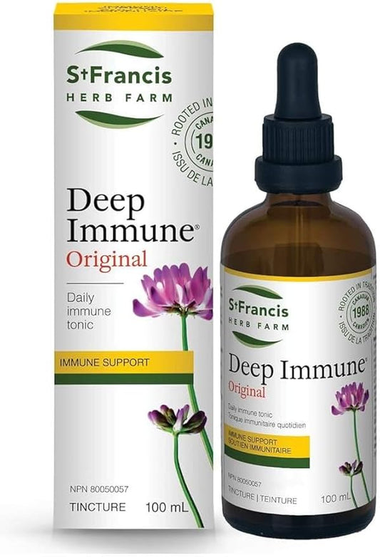 Deep Immune Herbal Tincture 100 ml – Natural Immune Support Booster – Herbal Supplements - Non GMO, Vegan, Dairy Free