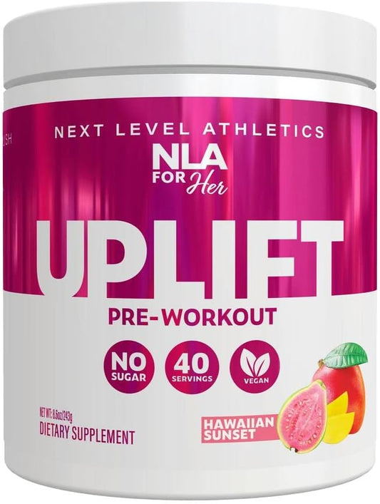 Uplift Pre-Workout for Women | Energy & Endurance Booster with Caffeine, BCAAs & Electrolytes | Supports Performance & Muscle Activation | Hawaiian Sunset Flavor | Vegan, Gluten-Free | 30 Servings