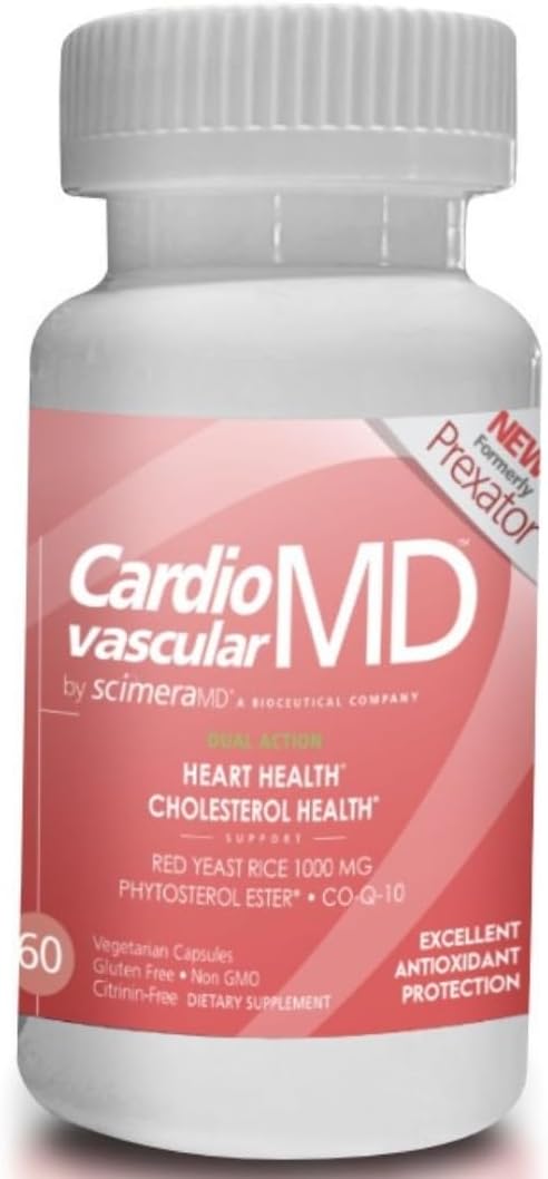 ScimeraMD® CardiovascularMD Red Yeast Rice Supplement with Phytosterol Ester and CoQ10 for Heart Health and Cholesterol Support, 60 CT