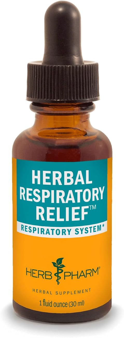 Herb Pharm Herbal Respiratory Relief Liquid Formula with Wild Cherry Liquid Extract, 1 Fl Oz (Pack of 1)