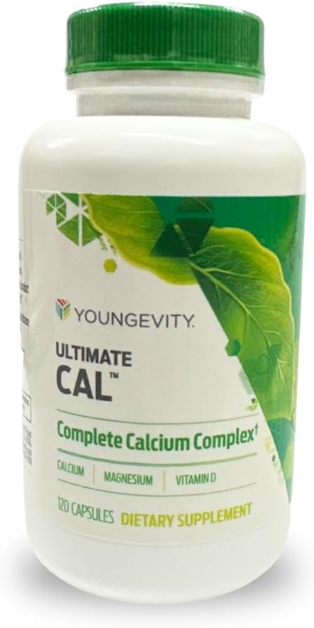 Youngevity Ultimate Cal - Calcium Magnesium Bone Health Supplement with D-3, Zinc, Potassium, Boron - Highly Absorbable - Immune and Bone, Joint, Ligament Support - 120 Capsules (Pack of 1)