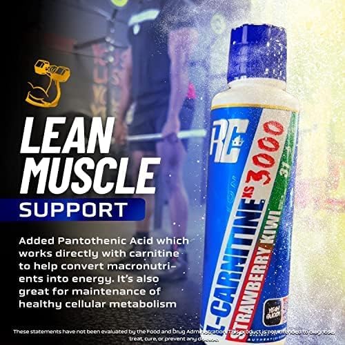Ronnie Coleman Signature Series L-Carnitine XS 3000 Liquid, Amino Acids Metabolism and Lean Muscle Strength Support, Stimulant Free, Sugar Free, Zero Carbs, Pink Lemonade, 16 Oz