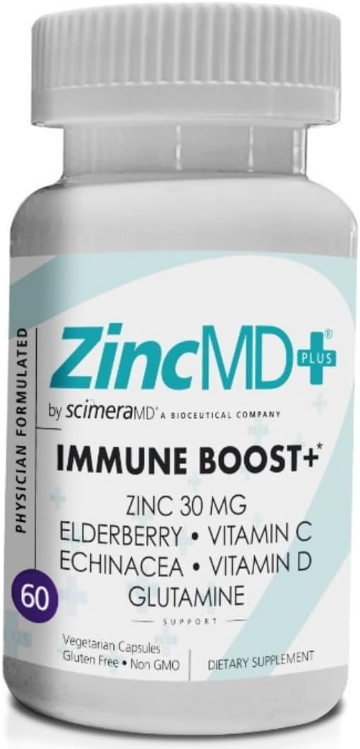 ScimeraMD® ZincMD Immune Support Supplement with Zinc, Elderberry, Vitamin C, Vitamin D, and Echinacea, 60 CT