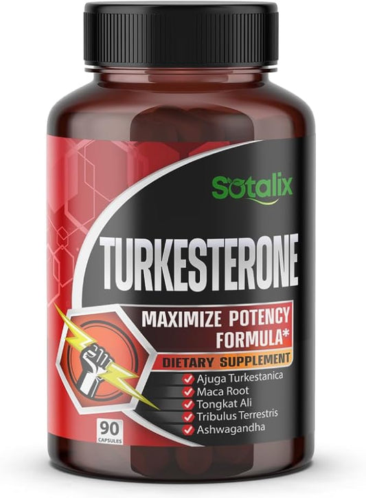 Ultra Turkesterone Ajuga Turkestanica Standardized 20% Turkesterone High Potency with Maca Root Tribulus Terrestris - Muscle Growth Energy Memory Support