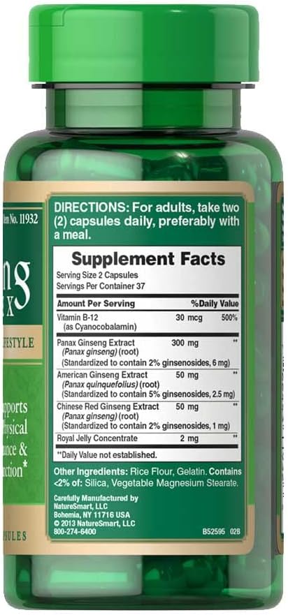 Puritan's Pride Ginseng Complex-75 Capsules