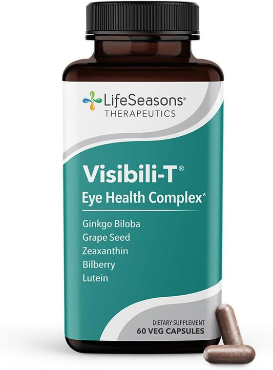 LifeSeasons Visibili-T - Vitamin Supplement for Eye Health & Vision Support - Carrot Root, Chromium, Bilberry, Ginkgo Biloba, Grape Seed Extract, Lycopene, Vitamin A, Lutein & Zeaxanthin - 60 Capsules