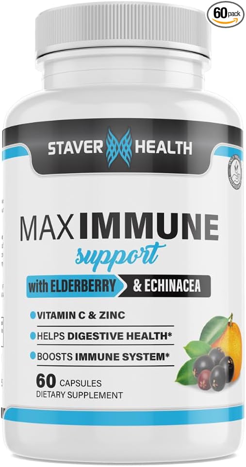 Max Immune Support W/Vitamin C, Zinc, & Elderberry, Immune System Support