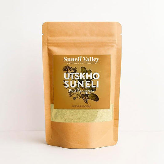 Suneli Valley Utskho Suneli | Authentic Georgian Blue Fenugreek | Sweet Nutty Culinary Herb | Ideal for Traditional Stews, Vegetarian Dishes | 2.8 oz | Single