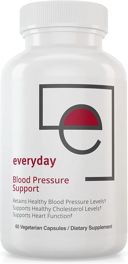 Everyday Blood Pressure Support and Hypertension Supplement - Hawthorn Berry, Arjuna, Magnesium, and Rauwolfia for Heart Health, Circulation, and Cholesterol Support (30 Day Supply, 60 Capsules)