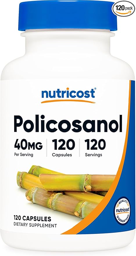Nutricost Policosanol 40mg, 120 Capsules - Gluten Free, Non-GMO, and Vegetarian Friendly