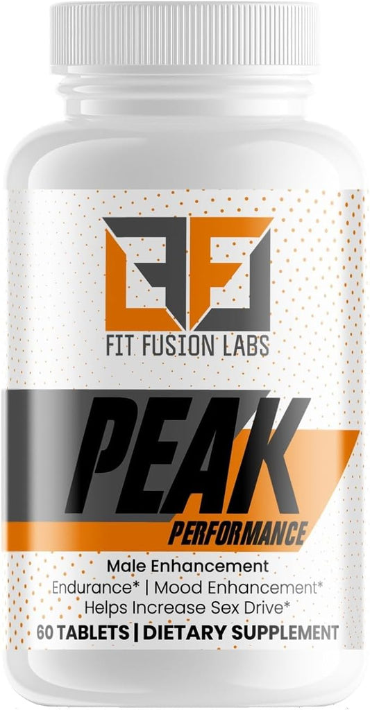 Peak Performance Natural Male Enhancement & Energy Booster – Tongkat Ali, Maca, Zinc & Ginseng – Supports Stamina, Strength & Recovery – 60 Tablets