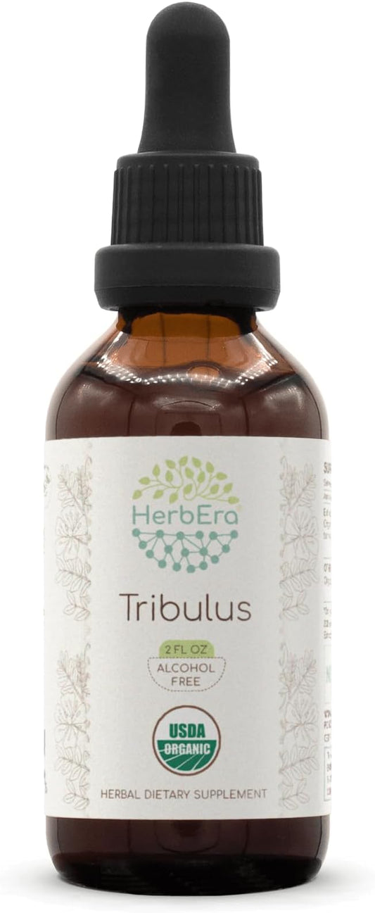 Tribulus B60 Alcohol-Free Herbal Extract Tincture, Concentrated Liquid Drops Natural USDA Organic Tribulus (Tribulus Terrestris) Dried Fruit (2 fl oz)