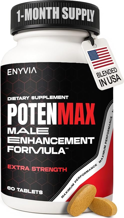 Natural Enlargement Pills for Men - Male Supplements for Men, Add 2-3in 60 Days, Boost Performance, Stamina and Endurance with Oyster Extract, Tongkat Ali, Tribulus, Maca, L-Arginine, 1-Month Supply