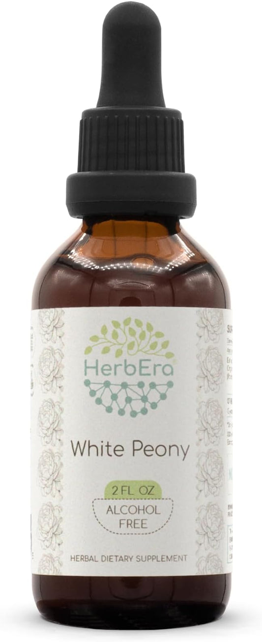 White Peony B60 Alcohol-Free Herbal Extract Tincture, Concentrated Liquid Drops Natural White Peony (Paeonia Lactiflora) Dried Root (2 fl oz)