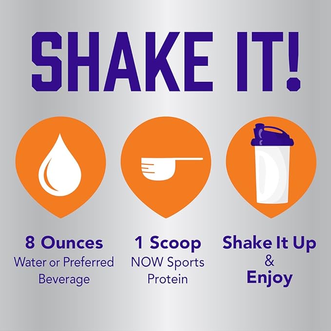 NOW Foods Sports Nutrition, Pea Protein 24 g, Easily Digested, Creamy Chocolate Powder, 2-Pound