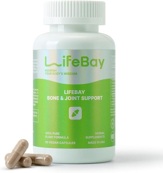 Bone & Joint Support Supplement Inspired by Chinese Herbal Wisdom for Mobility, Flexibility and Stability - with Notoginseng & Salvia - Made in USA - 60 Vegan Capsules