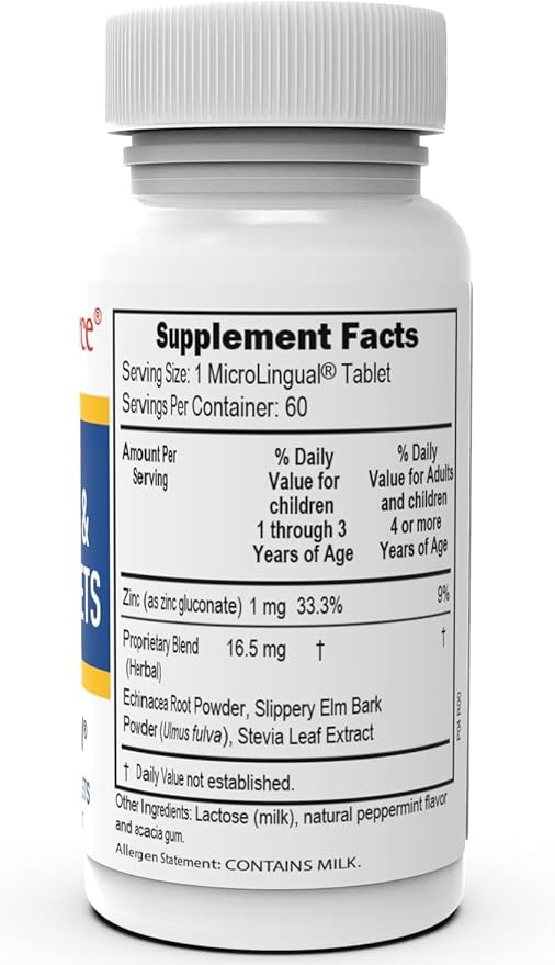 Superior Source Children's Echinacea & Zinc Lozenjets - Herbal Immune Support for Kids - Non-GMO & Gluten-Free - Peppermint - 60 MicroLingual Dissolvable Tablets