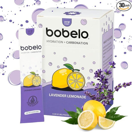 Self Carbonating Hydration Packets, Lavender Lemonade, 30 Pack, Sparkling Water & Soda Alternative, Sugar Free Electrolytes Powder Packets, Water Enhancer Drink Mix, Low Calorie, Keto Friendly