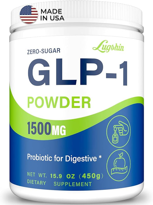 GLP-1 Supplement, GLP1 Supplements Women Naturally Gut GLP 1 Powder 1500MG Boosting Prebiotic Mix with Akkermansia Muciniphila Probiotic & High Fiber for Digestion, Energy, Overall Health, No Fillers