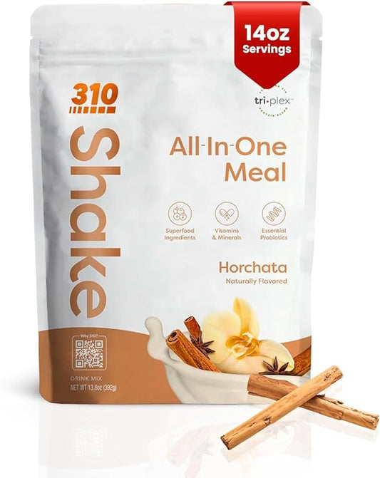 310 Nutrition All-In-One Meal Replacement Shake-Superfood Protein with Fiber, Probiotics & Adaptogens – Low Carb, Vegan, Keto & Paleo Friendly -𝟭𝟰 𝗦𝗲𝗿𝘃𝗶𝗻𝗴𝘀 𝗛𝗼𝗿𝗰𝗵𝗮𝘁𝗮