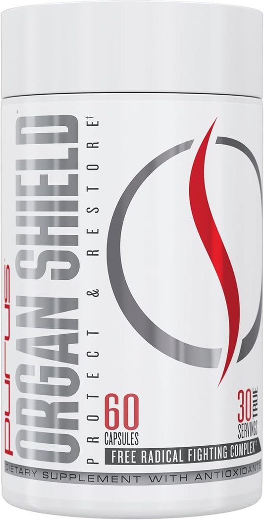 Purus Labs Organ Shield Active Antioxidant | Plant Based Antioxidants | 30 Servings, 60 Gelatin Capsules
