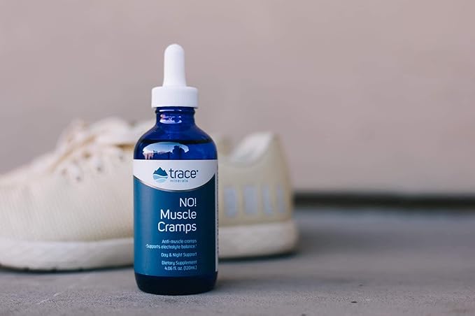 Trace Minerals NO! Muscle Cramps - Supports Dehydration & Aids Against Muscle Cramps - Electrolyte Support to Aid Endurance - Liquid Supplement with Magnesium & Potassium - 4.06 fl oz (60 Servings)