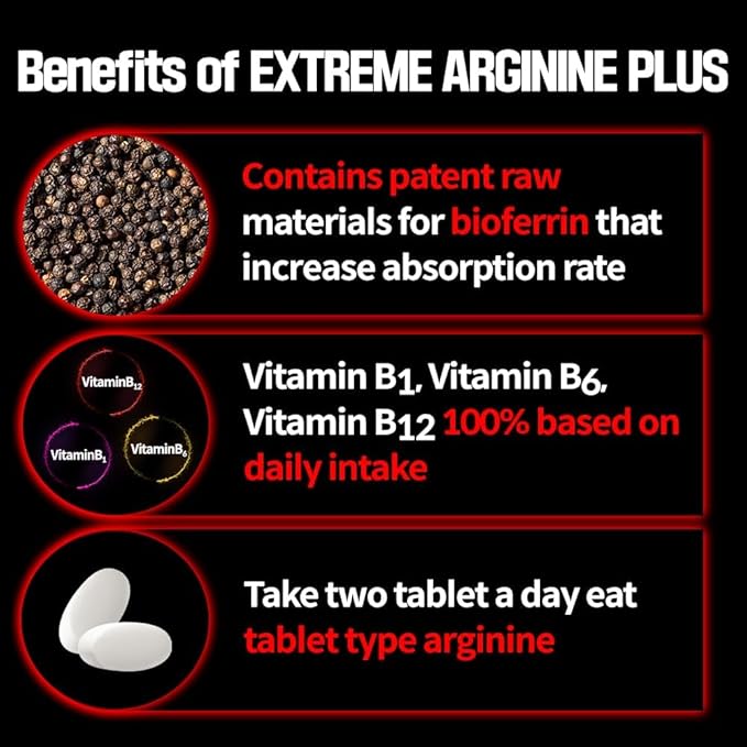 EXTREME Dual ARGININE Plus(1,000mg x 120 Tablets, 2 Months Supply) + Personal Pill Dispenser, Purse Size 1ea
