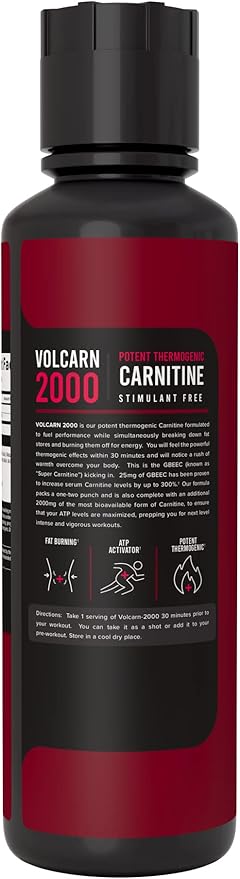 InnoSupps Volcarn 2000 - L-CARNITINE Advanced Energy Liquid | ATP Enhancer with GBEEC | Boosts Energy, Enhances Focus, Caffeine Free, No Artificial Sweeteners | 32 Servings (Sour Kids Candy)