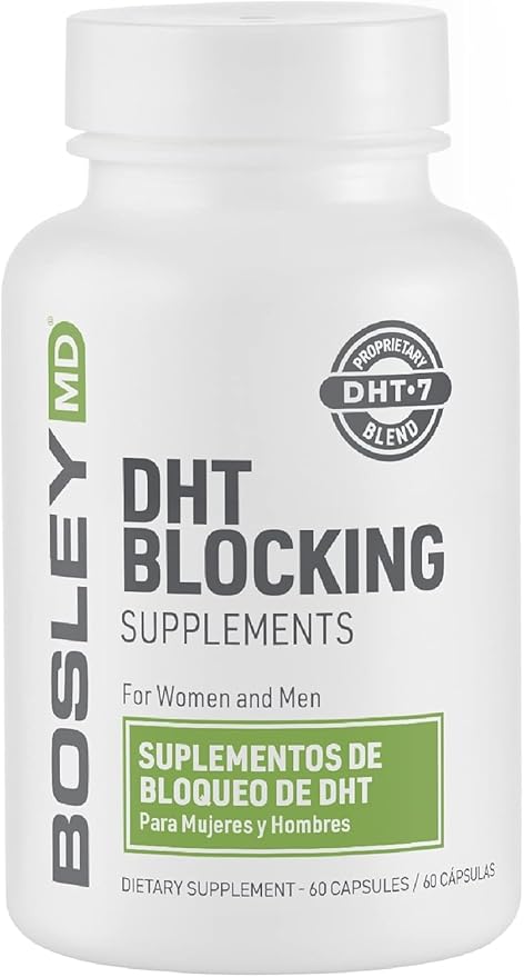 DHT Blocking Supplements – DHT·7 Blend with Saw Palmetto, Kelp, Reishi Mushroom, Green Tea, Nettle Leaf, Dandelion Root & Pygeum Bark – Promotes Thicker, Fuller Hair for Men & Women – 60 Capsules