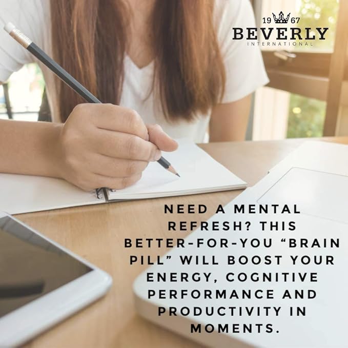 Beverly International Fast-Up, 90 Capsules. Feel-Better, Get Clarity, Clear Focus-Brain Booster. Ups Mood, New Energy, Pre-Workout Fuel, Motivation and Cognitive Performance in Moments.