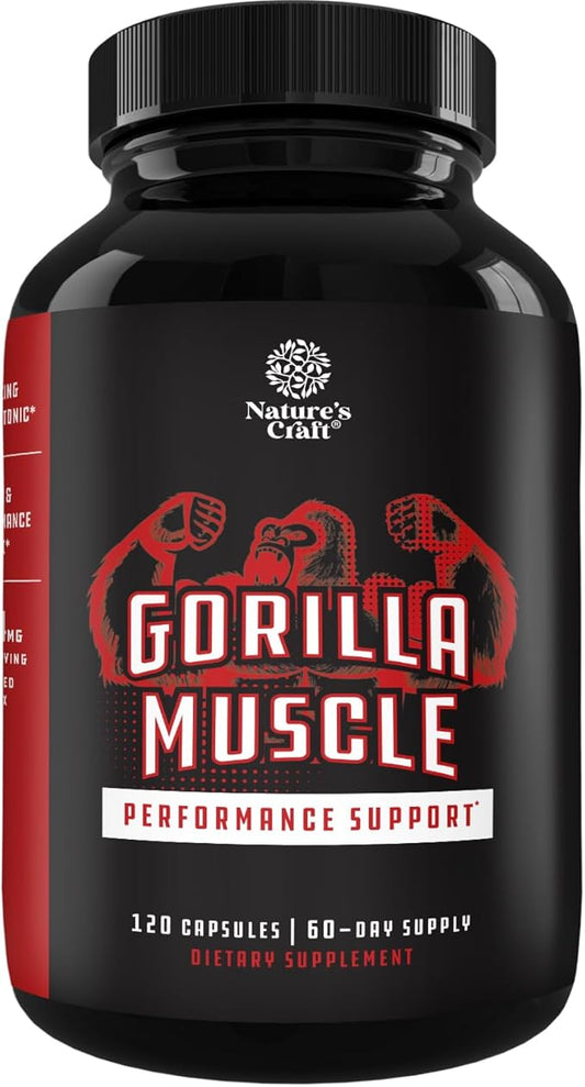 Extra Strength Testosterone Booster for Men - Herbal Testosterone Supplement for Men with Horny Goat Weed Maca Root Tongkat Ali and Saw Palmetto Extract for Muscle Enlargement Stamina and Strength