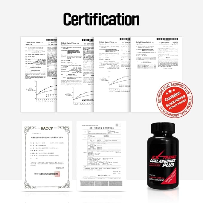 EXTREME Dual ARGININE Plus(1,000mg x 120 Tablets, 2 Months Supply) + Personal Pill Dispenser, Purse Size 1ea