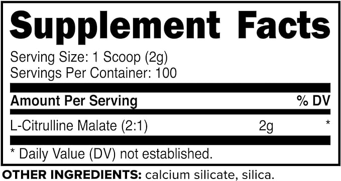 PrimaForce L-Citrulline Malate Powder, Unflavored Pre Workout Supplement, 200 grams - Boosts Energy, Aids Recovery, Enhances Strength Performance – Vegan, Non-GMO